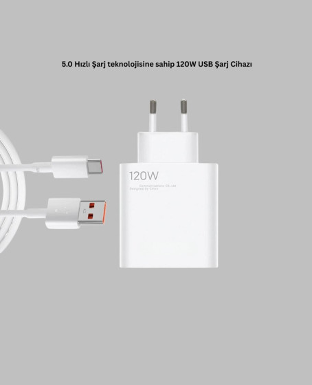 120 Watt Güçlü Hızlı Şarj Adaptörü Huawei P30 P40 Mate 20 Pro Uyumlu