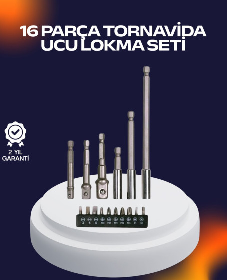 16 Parça Usta İşçilik Bits Takımı Vida Sökme Takma Set 16 Parça Usta İşçilik Bits Takımı Vida Sökme Takma Set