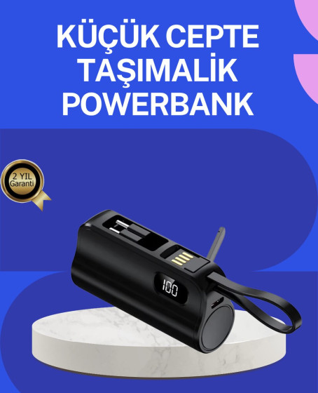 PD 20W Hızlı Şarjlı Kablolu Kablosuz Kullanım Powerbank PD 20W Hızlı Şarjlı Kablolu Kablosuz Kullanım Powerbank
