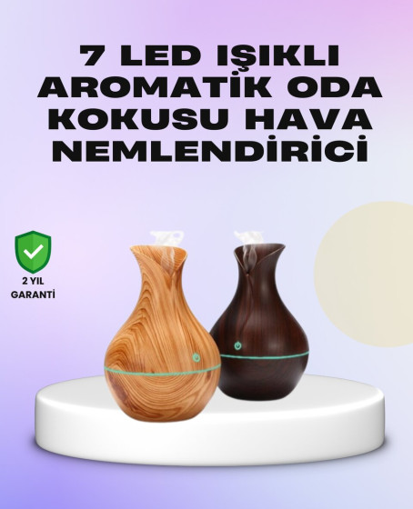 Ultrasonik Ahşap Desenli 130ml Aromaterapi Difüzör ve Hava Nemlendirici Ultrasonik Ahşap Desenli 130ml Aromaterapi Difüzör ve Hava Nemlendirici