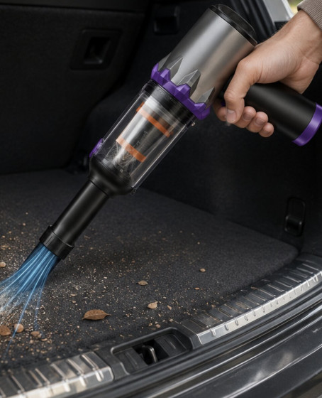 Taşınabilir Oto Süpürge 220W Turbo Güçlü Metal HEPA Filtreli Kablosuz Süpürge