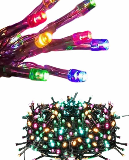 Ledli Fişli Led Dekor Lambası 5M RGB Yılbaşı Ağacı Işığı