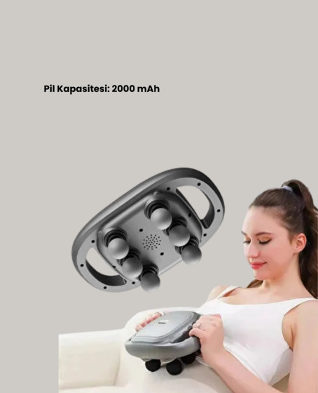 Profesyonel 6 Başlıklı Şarjlı Masaj Tabancası 2000 mAh Güçlü Performans