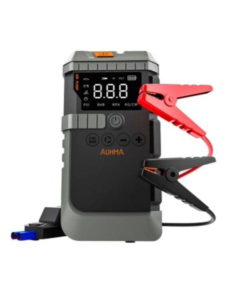 Taşınabilir Araç Çalıştırma Jump Starter Hava Pompası Dijital Basınç Göstergeli Güç Bankası Taşınabilir Araç Çalıştırma Jump Starter Hava Pompası Dijital Basınç Göstergeli Güç Bankası