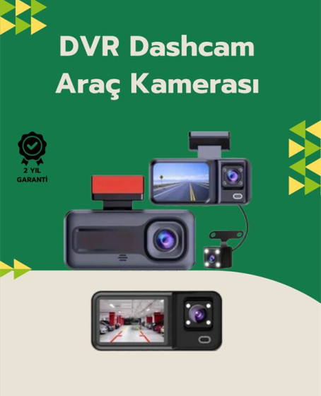 Tam Kapsamlı Araç Güvenliği: 3 Kameralı Full HD Kayıt Sistemi ile Ön, İç ve Arka Görüş Tam Kapsamlı Araç Güvenliği: 3 Kameralı Full HD Kayıt Sistemi ile Ön, İç ve Arka Görüş