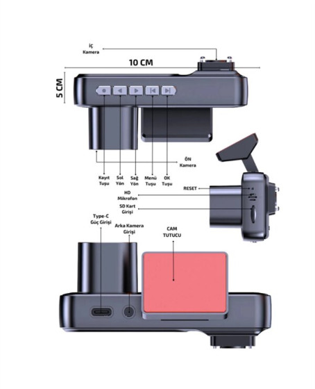 Tam Kapsamlı Araç Güvenliği: 3 Kameralı Full HD Kayıt Sistemi ile Ön, İç ve Arka Görüş Tam Kapsamlı Araç Güvenliği: 3 Kameralı Full HD Kayıt Sistemi ile Ön, İç ve Arka Görüş
