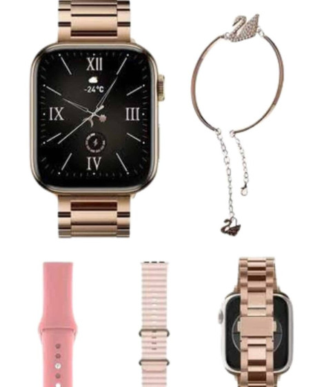 Yeni Nesil Kadın Akıllı Saat Rose Gold Android ve İos Uyumlu Yeni Nesil Kadın Akıllı Saat Rose Gold Android ve İos Uyumlu