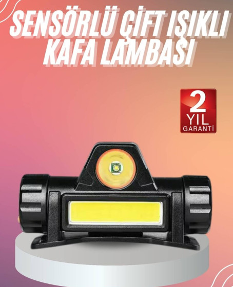 Kafa Lambası Çalışma Işığı Kafa Feneri Şarjlı Mıknatıslı Fenerli