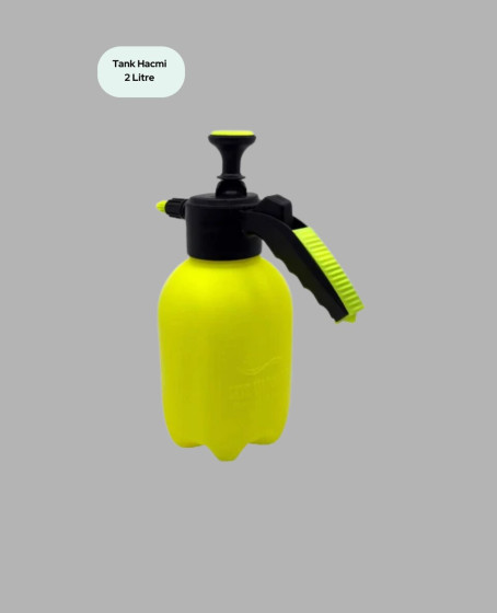 2 Litre Pompalı Püskürtücü Bakır Nozullu Ayarlı Sprey Temizlik ve Bahçe