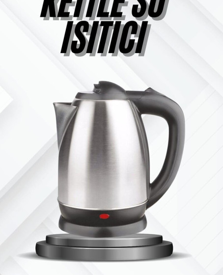 Kettle Su Isıtıcı C F Priz Uyumlu 220 - 240 V Paslanmaz Çelik Kablolu