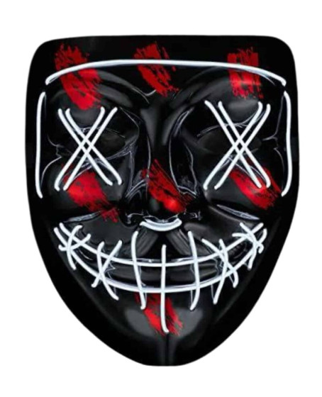 Hallowen Parti Maskesi Neon Led Işıklı Maske 3 Modlu Cadılar Bayramı Maskesi Hallowen Parti Maskesi Neon Led Işıklı Maske 3 Modlu Cadılar Bayramı Maskesi