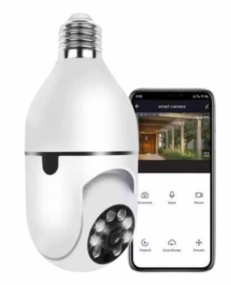 Wifi Güvenlik Kamerası Çift kameralı Ampule Takılabilir Sensörlü