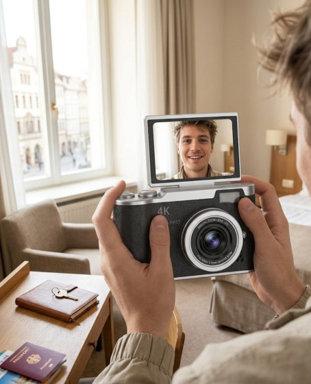 48 MP 4K Dijital Kamera 8X Zoom ve 180 Derece Ekran Yeni Başlayanlar İçin Uygun 48 MP 4K Dijital Kamera 8X Zoom ve 180 Derece Ekran Yeni Başlayanlar İçin Uygun