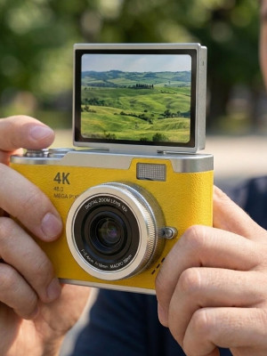 Yeni Nesil Dijital Kamera 48 MP 4K Video Zoomlu Selfie ve Vlog Kamera
