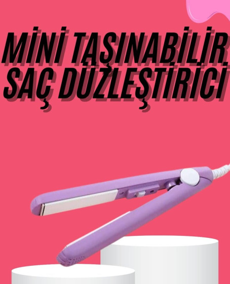 Saç Düzleştirici Pürüzsüz Parlaklık Seyahat Tipi Taşınabilir Seramik Kaplama