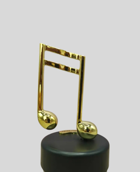 Dönen Nota Figürlü Müzik Box Işıltılı Dekoratif Tasarım