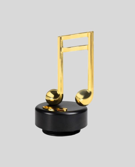 Dönen Nota Figürlü Müzik Box Işıltılı Dekoratif Tasarım