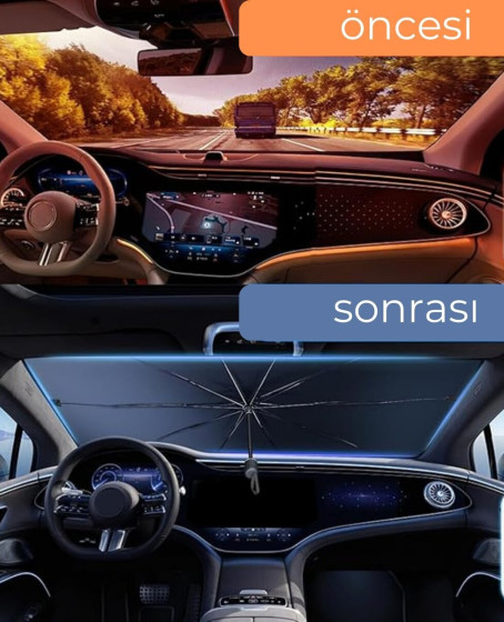 Toyota Yaris, VW Polo, Kia Rio, Fiat Punto, Hyundai Accent Blue Uyumlu Oto Şemsiye