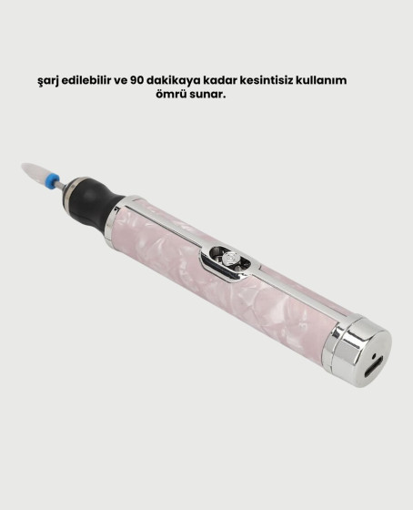 Taşınabilir Elektrikli Tırnak Törpüsü 500 mAh USB Şarjlı Manikür Cihazı