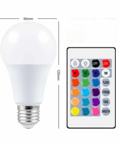 Ambiyans Aydınlatma RGB Led Lamba Kumandalı Renk Değiştirebilen Ambiyans Aydınlatma RGB Led Lamba Kumandalı Renk Değiştirebilen