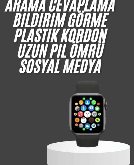 Akıllı Saat Çok Fonksiyonlu Uyku Takibi Adımsayar Nabız Ölçer Arama Cevaplayan