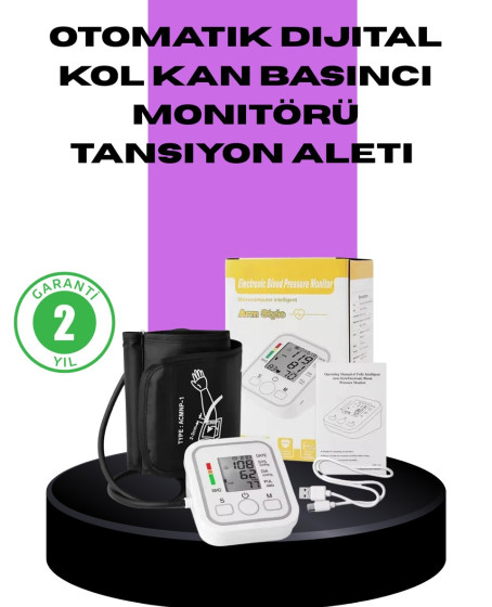 Elektronik Tansiyon Ölçer LCD Dijital Ekranlı Elektronik Tansiyon Ölçer LCD Dijital Ekranlı