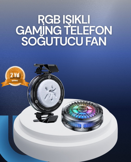 RGB LED Telefon Soğutucu Fan Yüksek Hızlı Soğutma Oyuncu Cooler