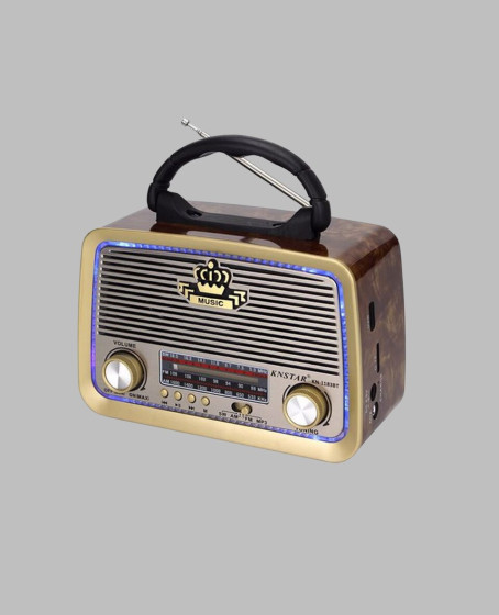 Nostalji Bluetooth Radyo FM AM SW Ahşap Eskitme Tasarım