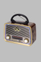 Taşınabilir Nostalji Radyo Bluetooth USB AUX Girişli