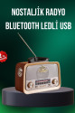 Taşınabilir Nostalji Radyo Bluetooth USB AUX Girişli