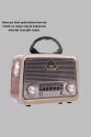 Taşınabilir Nostalji Radyo Bluetooth USB AUX Girişli