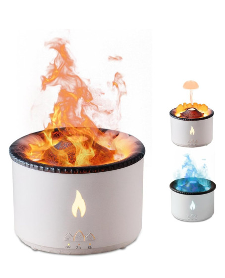 LED Alev Efektli Aroma Difüzörü Ultrasonik Hava Nemlendirici Gece Lambası Fonksiyonlu LED Alev Efektli Aroma Difüzörü Ultrasonik Hava Nemlendirici Gece Lambası Fonksiyonlu