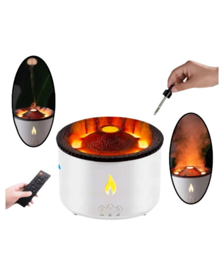 LED Alev Efektli Aroma Difüzörü Ultrasonik Hava Nemlendirici Gece Lambası Fonksiyonlu LED Alev Efektli Aroma Difüzörü Ultrasonik Hava Nemlendirici Gece Lambası Fonksiyonlu