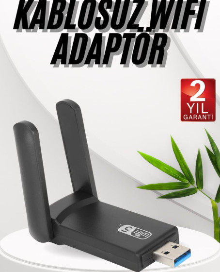 Wifi Adaptörü Bt5.0 Wifi 2'si Bir Arada Çift Bantlı Çift Anten Wifi Adaptörü Bt5.0 Wifi 2'si Bir Arada Çift Bantlı Çift Anten