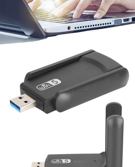 Wifi Adaptörü Bt5.0 Wifi 2'si Bir Arada Çift Bantlı Çift Anten Wifi Adaptörü Bt5.0 Wifi 2'si Bir Arada Çift Bantlı Çift Anten