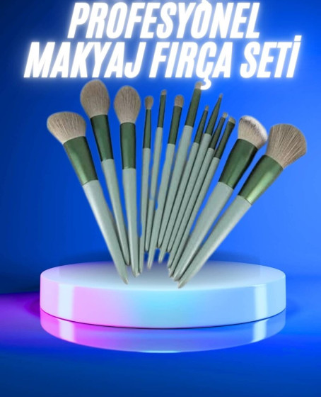13 Parça Makyaj Fırça Seti Far Kontür Aydnlatıcı Fırçası İz Bırakmaz Hafif ve Yumuşak