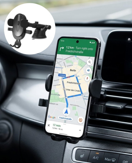 Araç Havalandırma Telefon Tutucu 360 Derece Döner Otomatik Kilitli Stand Araç Havalandırma Telefon Tutucu 360 Derece Döner Otomatik Kilitli Stand