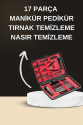 Elektrikli Manikür Pedikür Seti İkili Set 17 Parça Tırnak Bakımı Nasır Temizleme Tırnak Şekillendirme Elektrikli Manikür Pedikür Seti İkili Set 17 Parça Tırnak Bakımı Nasır Temizleme Tırnak Şekillendirme
