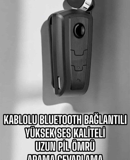 Makaralı Bluetooth Kulaklık Kulak İçi Android iOS Uyumlu Titreşimli