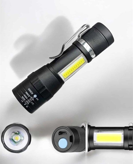 El Feneri Led USB Şarjlı Zoom Mini Led Işık Acil Durum Feneri El Feneri Led USB Şarjlı Zoom Mini Led Işık Acil Durum Feneri