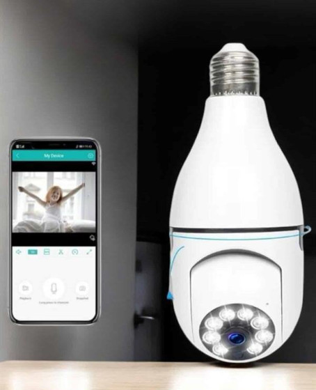 Güvenlik Kamerası Wifi Kamera Duylu Ev Kamerası Wifi Bağlantılı Dönebilen
