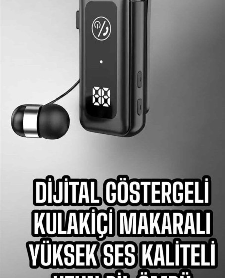 Makaralı Bluetooth Kulaklık Kulak İçi Dijital Göstergeli Yüksek Ses Kaliteli Makaralı Bluetooth Kulaklık Kulak İçi Dijital Göstergeli Yüksek Ses Kaliteli
