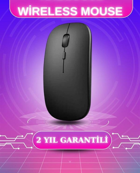 Kablosuz Mouse Fare Şarjlı Bluetooth Wireless Çift Modlu Sessiz Kablosuz Mouse Fare Şarjlı Bluetooth Wireless Çift Modlu Sessiz
