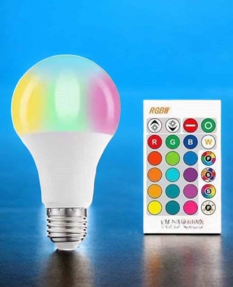 Led Ampul Enerji Dostu RGB Işıklı 100W Led Işık