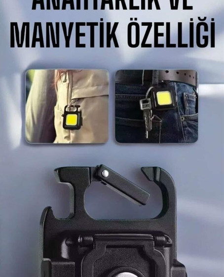 Anahtarlık Çok Amaçlı Mıknatıslı Taşınabilir Işık Led Şarjlı Anahtarlık Çok Amaçlı Mıknatıslı Taşınabilir Işık Led Şarjlı