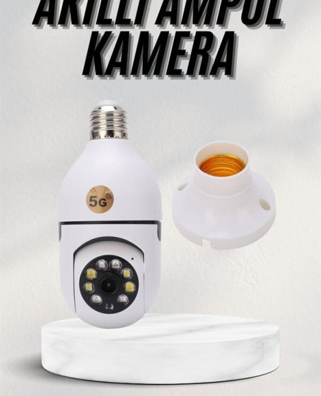 Akıllı Kamera Wifi Kamera Duylu Ampul Görünümlü 360 Derece Dönebilen Ev Kamerası Akıllı Kamera Wifi Kamera Duylu Ampul Görünümlü 360 Derece Dönebilen Ev Kamerası