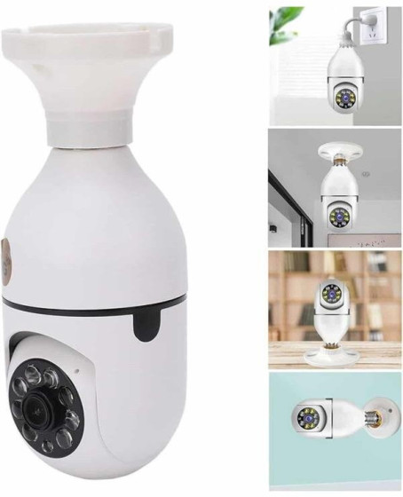 Akıllı Kamera Wifi Kamera Duylu Ampul Görünümlü 360 Derece Dönebilen Ev Kamerası Akıllı Kamera Wifi Kamera Duylu Ampul Görünümlü 360 Derece Dönebilen Ev Kamerası
