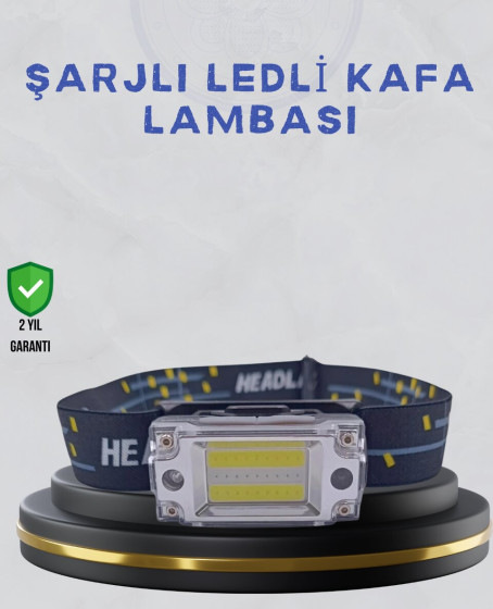 Kompakt LED Kafs Feneri USB Şarjlı Manyetik 2 Işık Modlu 215 Lümen