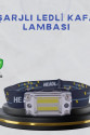 Kompakt LED Kafs Feneri USB Şarjlı Manyetik 2 Işık Modlu 215 Lümen