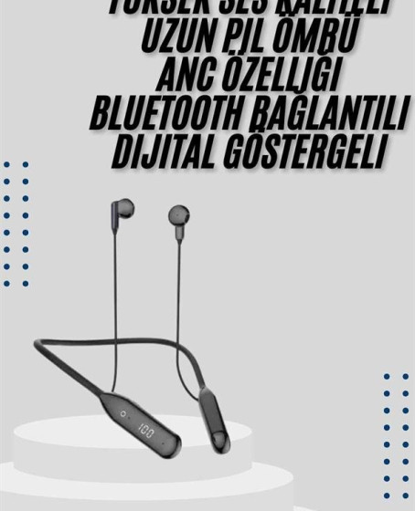 Kablolu Kulak İçi Bluetooth Kulaklık 60 Saat ANC Özellikli Boyun Bantlı Kablolu Kulak İçi Bluetooth Kulaklık 60 Saat ANC Özellikli Boyun Bantlı